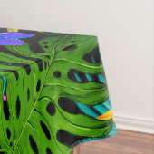 Tropische bloem monstera blad Hawaïaans kleurrijk Tafelkleed (Voorbeeld)