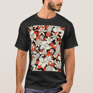Tropische Bloem Naadloos Exotisch Patroon T-shirt