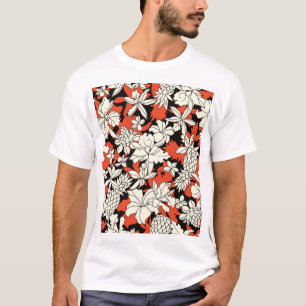 Tropische Bloem Naadloos Exotisch Patroon T-shirt
