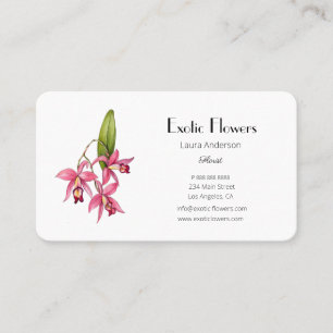 Tropische bloem Orchidee bloemist Visitekaartje