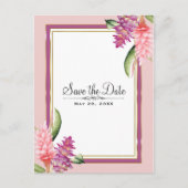 Tropische Bloem Orchidee Paars Roze Bewaar de Datu Aankondigingskaart (Voorkant)