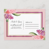 Tropische bloem orchidee paars roze Save the Date Aankondigingskaart (Achterkant)