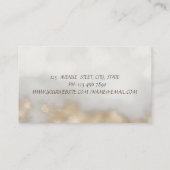 Tropische bloem palmbomen goud visitekaartje (Achterkant)