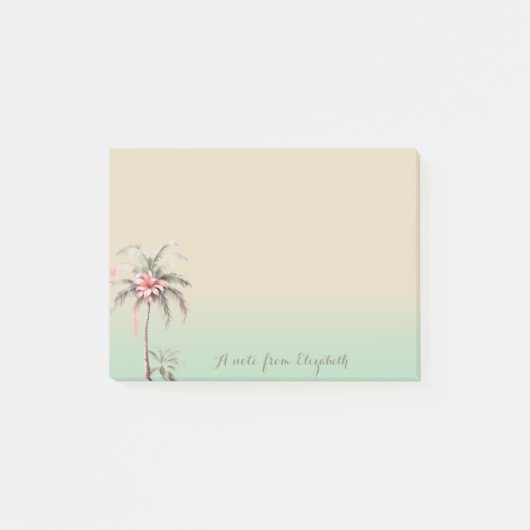 Tropische Bloem Palmboom Post-it® Notes (Voorkant)