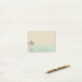 Tropische Bloem Palmboom Post-it® Notes (Op bureau)
