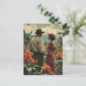 Tropische bloem Romance Harmonie Briefkaart (Staand voorkant)