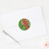 Tropische bloem ronde sticker (Envelop)
