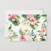 Tropische bloem RSVP antwoordkaart Kaart (Achterkant)