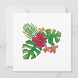 Tropische bloem save the date