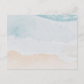 Tropische Bloem Strand Bruiloft Details Informatiekaartje (Achterkant)