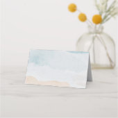 Tropische Bloem Strand Trouwtafel Plaatskaartje (Achterkant)