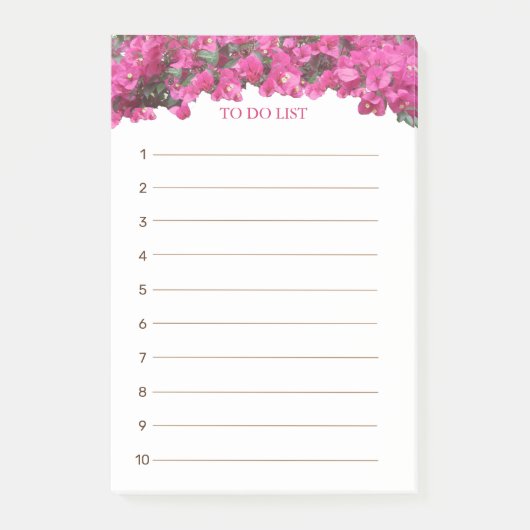Tropische Bloem Takenlijst Post-it® Notes (Voorkant)