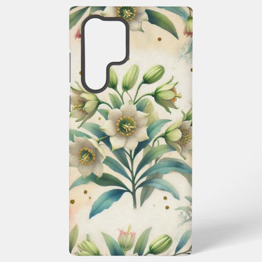 Tropische bloem telefoonhoesje, samsung galaxy hoesje (Achterkant)