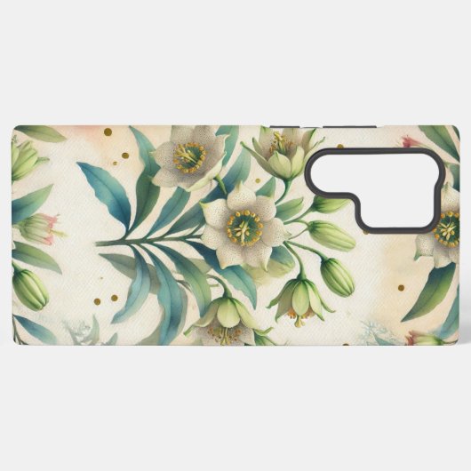 Tropische bloem telefoonhoesje, samsung galaxy hoesje (Achterkant horizontaal)