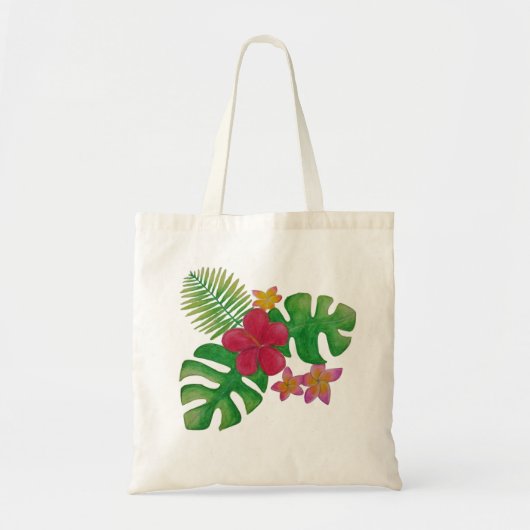 Tropische bloem tote bag (Voorkant)