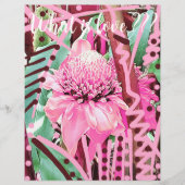 Tropische bloem van het leven bruiloft liefde flye flyer (Voorkant)