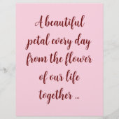 Tropische bloem van het leven bruiloft liefde flye flyer (Achterkant)