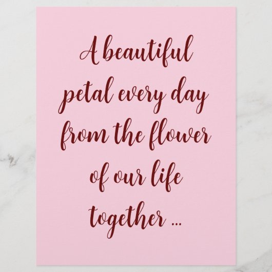 Tropische bloem van het leven bruiloft liefde flye flyer (Achterkant)