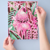 Tropische bloem van het leven bruiloft liefde flye flyer (Hand)