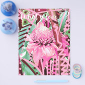 Tropische bloem van het leven bruiloft liefde flye flyer (Enkel)