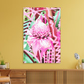 Tropische bloem van het leven gestrekte canvas Pri (Insitu (Woonkamer))