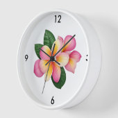 Tropische Bloem Wandklok (Hoek)