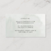 Tropische Bloem - Witte Koning Protea en Orchideeë Visitekaartje (Achterkant)