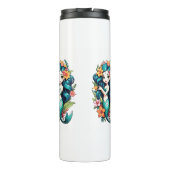 Tropische Bloem Zeemeermin Thunder_Cove Thermosbeker (Achterkant)