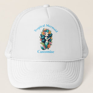 Tropische Bloem Zeemeermin Thunder_Cove Trucker Pet