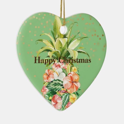 Tropische bloemananas keramisch ornament (Rechts)