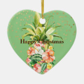 Tropische bloemananas keramisch ornament (Voorkant)