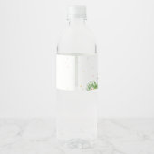 Tropische bloemananas waterfles etiket (Achterkant)