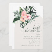 Tropische Bloemboog Bruidslunch Uitnodiging (Voorkant / Achterkant)