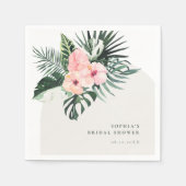 Tropische bloemboog servet (Voorkant)