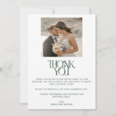 Tropische Bloemen 2 Foto Strand Bruiloft Bedankkaart (Achterkant)