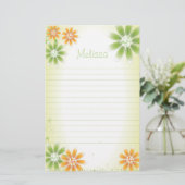 Tropische bloemen 5,5 x 8,5 inch — Stationery Briefpapier (Staand voorkant)