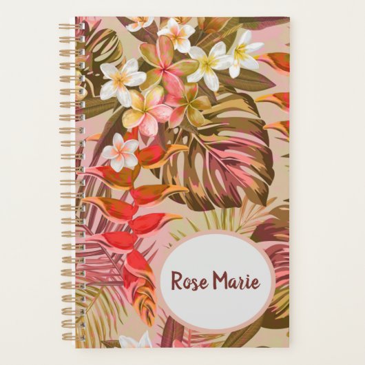 Tropische Bloemen Aangepast Planner (Voorkant)