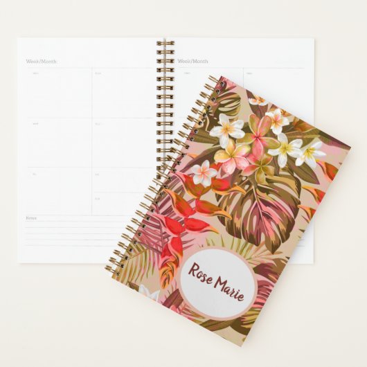  Tropische Bloemen Aangepast Planner (Display)