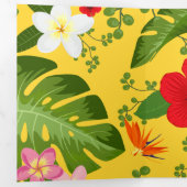 Tropische bloemen achtergrond 10 drieluik wenskaart (Binnenzijde eerst)