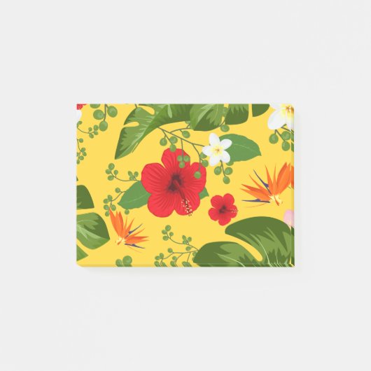 Tropische bloemen achtergrond 10 post-it® notes (Voorkant)