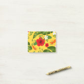 Tropische bloemen achtergrond 10 post-it® notes (Op bureau)
