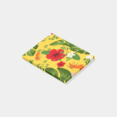 Tropische bloemen achtergrond 10 post-it® notes (Schuin)
