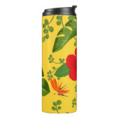 Tropische bloemen achtergrond 10 thermosbeker (Gedraaid links)