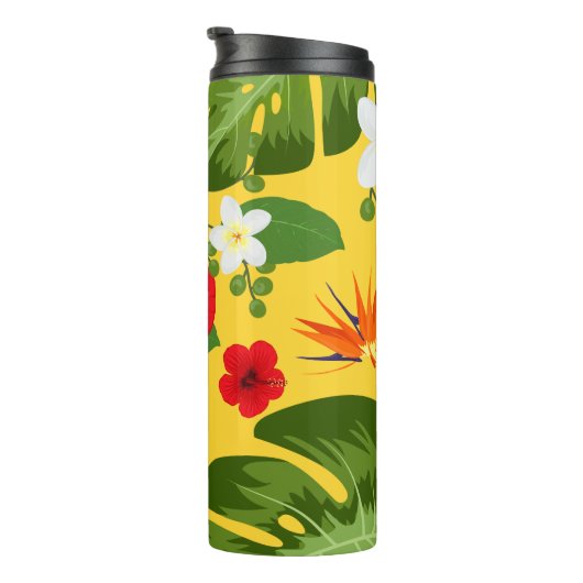 Tropische bloemen achtergrond 10 thermosbeker (Geroteerd rechts)