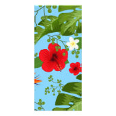 Tropische bloemen achtergrond 12 reclamekaart (Voorkant)