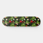 Tropische bloemen achtergrond 3 persoonlijk skateboard (Horizontaal)