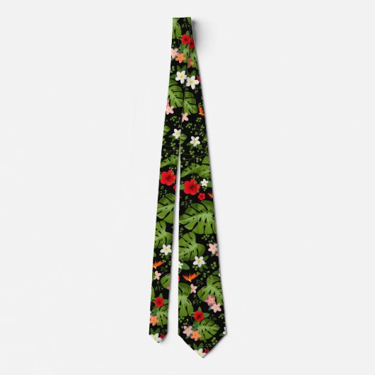 Tropische bloemen achtergrond 3 stropdas (Achterkant)