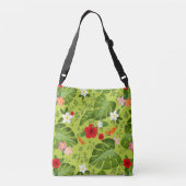 Tropische bloemen achtergrond 5 crossbody tas (Achterkant)