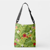 Tropische bloemen achtergrond 5 crossbody tas (Voorkant)