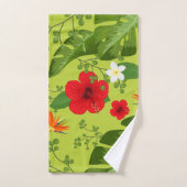 Tropische bloemen achtergrond 6 bad handdoek (Handdoek)